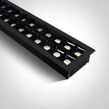 UGRADBENA SVJETILJKA LED 96pcs SPOTS UGR17 40W CW 1300mm 34d LINEAR 230V CRNA