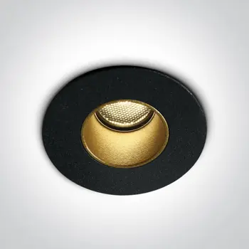 UGRADBENA SVJETILJKA LED/2W/3000K/100lm/30°/700mA IP65 CRNO/ZLATNA