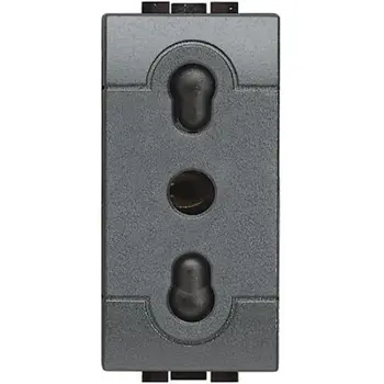 UTIČNICA 1M 2P+E/16A/250V ANTHRACITE