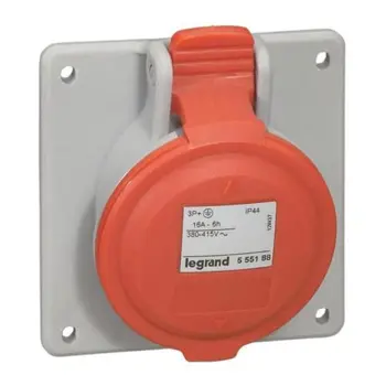 UTIČNICA UGRADNA POD KUTEM 16A PŽ 380-415V 3P+N+E