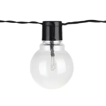 VANJSKI LANAC SA ŽARULJAMA 16X0,064, LED IP44, CRNA PARTAJ
