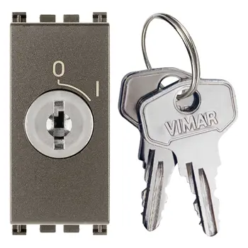 VIMAR ARKÉ PREKIDAČ 1-POL.16A + KLJUČ 2M JEDNOPOLNI METAL