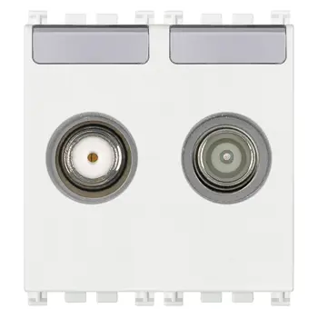 VIMAR ARKÉ TV-RD-SAT JEDNOS.2 IZLAZA 2M TV/SAT BIJELI