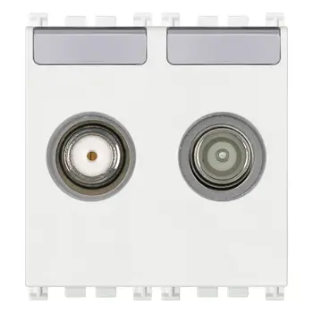 VIMAR ARKÉ TV-RD-SAT JEDNOS.2 IZLAZA 2M TV/SAT BIJELI