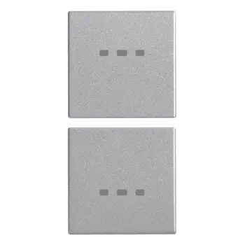 VIMAR EIKON DVIJE PLOČICE 1MJ. W/O SIMBOL NEXT SREBRNA
