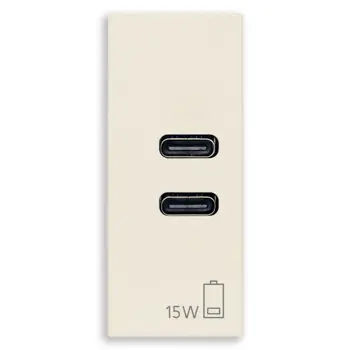 VIMAR LINEA PRIKLJUČNICA C+C USB 15W 3A 5V 1M CANVAS
