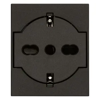 VIMAR LINEA PRIKLJUČNICA ŠUKO UNIV. FLAT P40 2M 16A CRNA