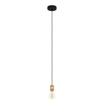 VISILICA 1xE27 KABEL SA GRLOM CRNO/MESING YORTH