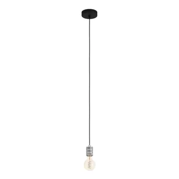VISILICA 1xE27 KABEL SA GRLOM CRNO/SREBRNA YORTH