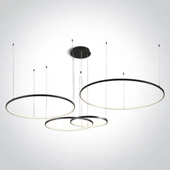 VISILICA 4x CRNI PRSTEN 40cm/60cm/80cm/100cm 100W WW IP20 230V DIMMABLE