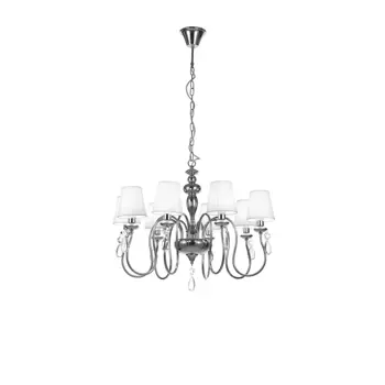 LUSTER ADELYN 8XE14/40W METAL/BIJELA