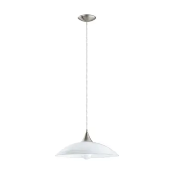 VISILICA 1xE27 1X60,NIKL-MAT/PROŠ STAKLO LAZOLO