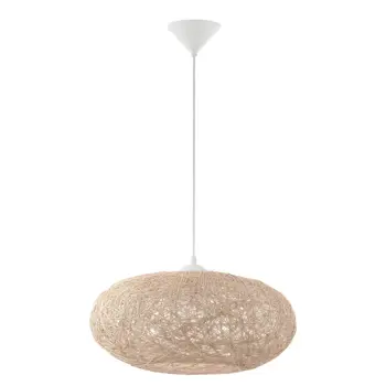 VISILICA 1xE27 1X60W, BIJELA PLASTIKA/BEŽ TEKSTIL CAMPILO