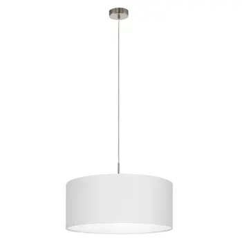 VISILICA 1xE27 fi530 NIKL/MAT, TEKSTIL BIJELA PASTERI