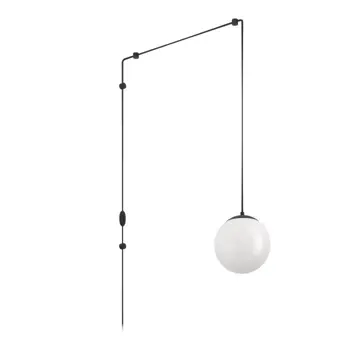 VISILICA 1xE27 CRNA/BIJELA RONDO 3