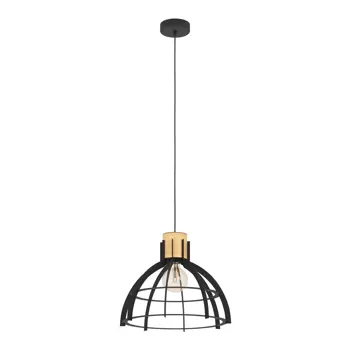 VISILICA 1xE27 CRNO/DRVO STILLINGTON