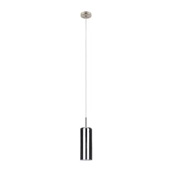 VISILICA 1xE27 NIKL-MAT/CRNO PROZIRNO SELVINO