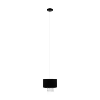 VISILICA 1xE27 P-240, CRNA/STAKLO SAPUARA
