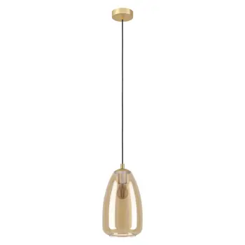 VISILICA 1xE27 PROM 200, MESING/AMBER STAKLO ALOBRASE