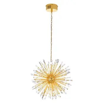 VISILICA/21, LED 21X1,2W, PROM 680, ZLATNA/KRISTAL KUGLA VIVALDO 1