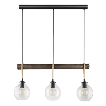 VISILICA 3xE27 CRNO DRVO RODING