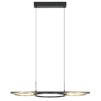 VISILICA 3xLED 40,5W, 5850lm, D-965, CRNA/ZLATNA LANACERA
