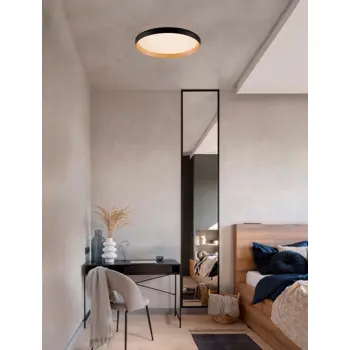 VOMOS PLAFONJERA/ZIDNA LAMPA LED 2700-3000K 36W 3157Lm CRNA & WOOD