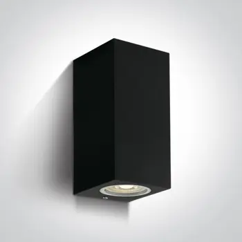 ZIDNA SVJETILJKA 2XGU-10/7W IP65 CRNA 100x77x70mm