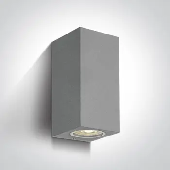 ZIDNA SVJETILJKA 2xGU10/7W IP65 SIVA 100x77x70mm