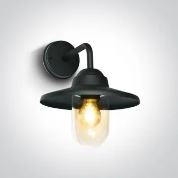ZIDNA SVJETILJKA E27 40W CRNA IP44