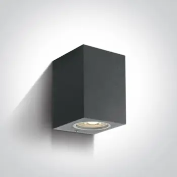ZIDNA SVJETILJKA GU10/7W IP65 ANTRACIT 100x77x77mm