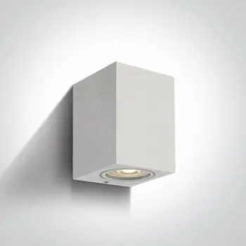 ZIDNA SVJETILJKA GU10/7W IP65 BIJELA 100x77x77mm