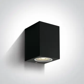ZIDNA SVJETILJKA GU10/7W IP65 CRNA 100x77x77mm