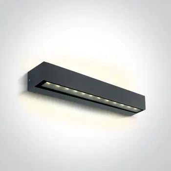 ZIDNA SVJETILJKA LED 2X10W, 3000K IP65 L380 ANTRACIT