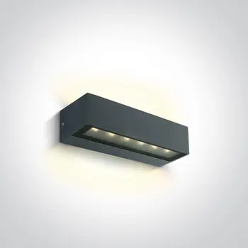 ZIDNA SVJETILJKA LED 2X6W 3000K IP65 ANTRACIT
