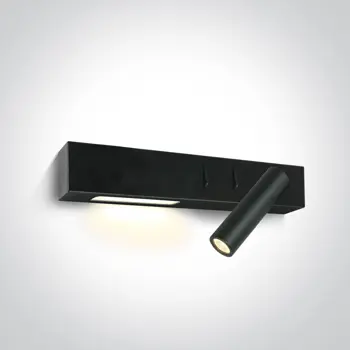 ZIDNA SVJETILJKA LED 3+6W 480lm 3000K CRNA 30CM DESNA