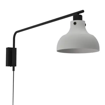ZIDNA LAMPA 1xE27 CRNO/SIVA MATLOCK
