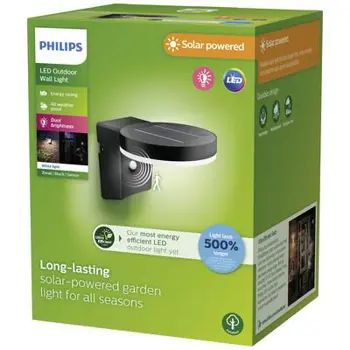 ZONAL PHILIPS solarna LED svjetiljka White Ambiance okrugla 1.3W 30K crna IR