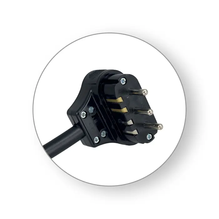 0735 Priključni kabel trofazni 16 A 400 V ~ 10000 W, crni