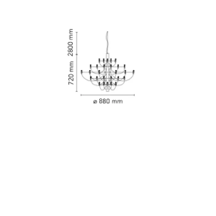 2097/30 C/CLEAR BULBS LUSTER LED E14 30x2W IP20 MATT CRNI