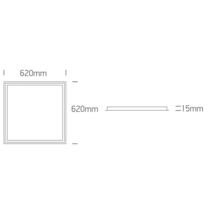36W CCT 62x62 UGRADBENI OKVIRNI LED PANEL ZA ARMSTRONG PLAFON IP20 230V