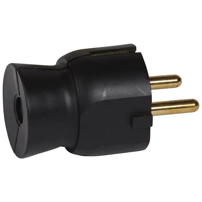 50177 UTIKAČ 2P+E 16A RAVNI CRNI