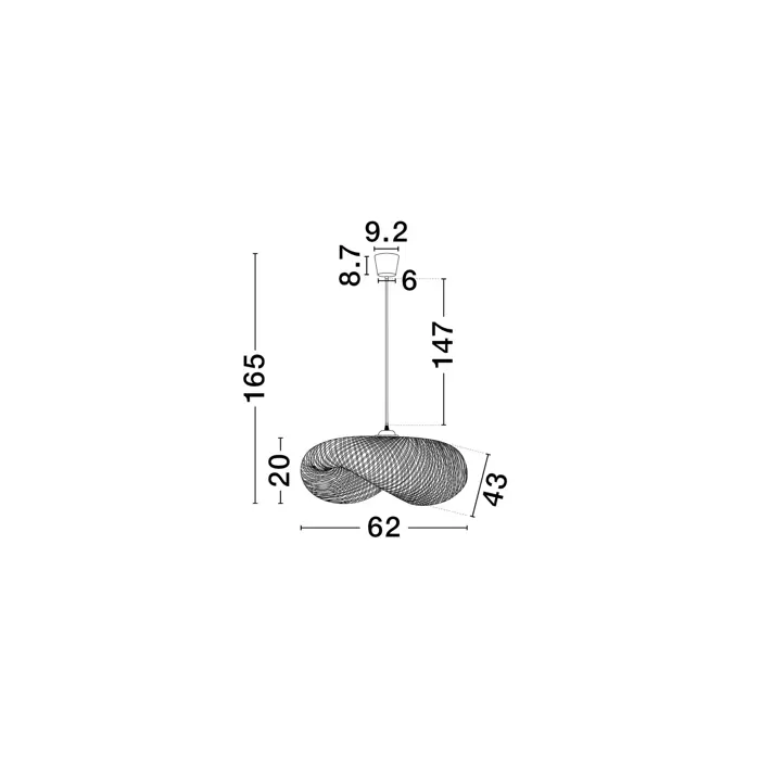ADALINE VISILICA E27 1x12W IP20