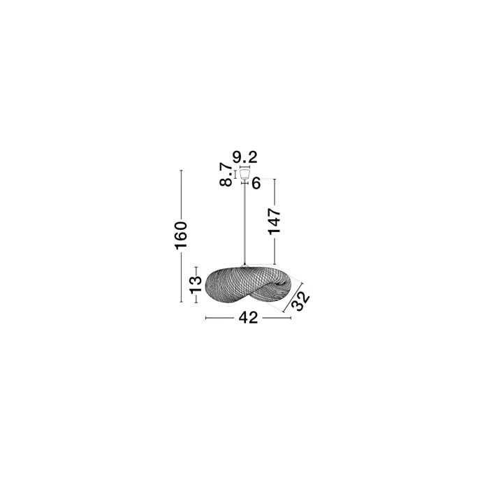 ADALINE VISILICA E27 1x12W IP20