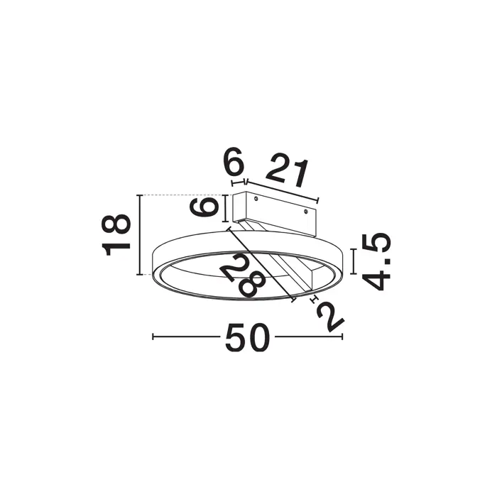 ADALIZ STROPNA LED LAMPA BIJELA 47W CCT 2700-400K TRIAC DIMABILNA