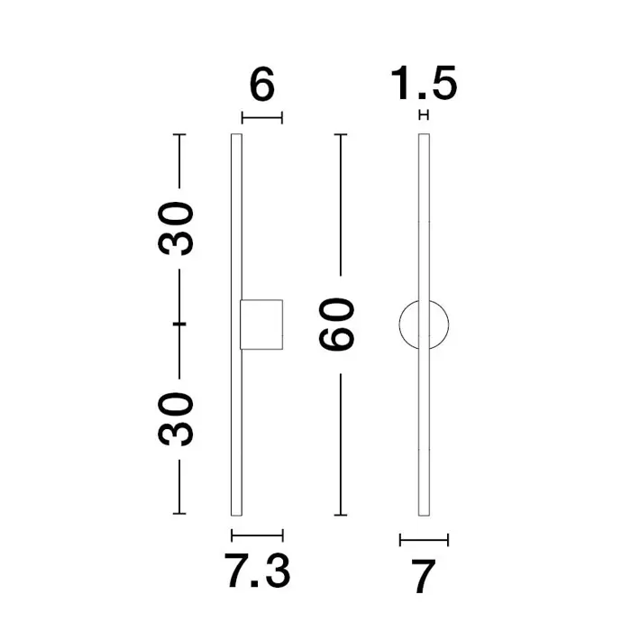 ADEN ZIDNA LAMPA LED 10W/3000K/342lm/IP20/CRNA