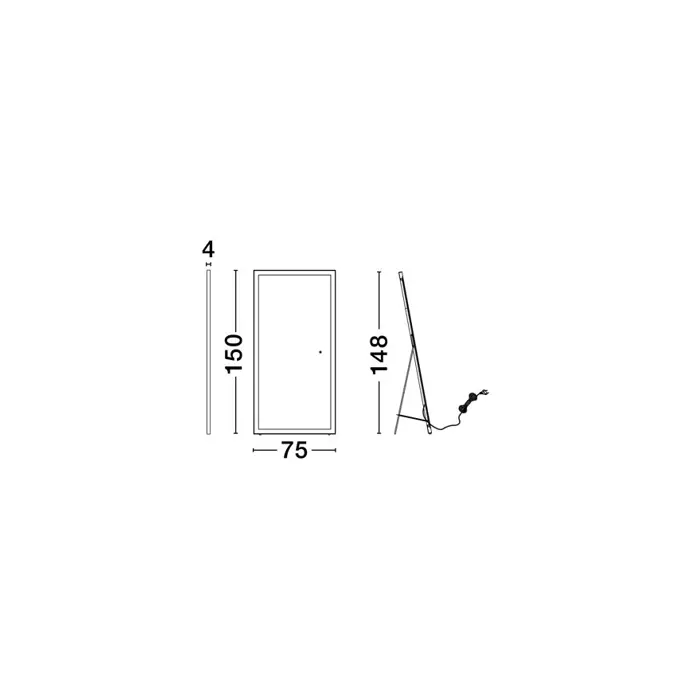 ADON STAJAĆE OGLEDALO STAKLO I ALUMINIJ LED 42Watt 220-240Volt 1012lm