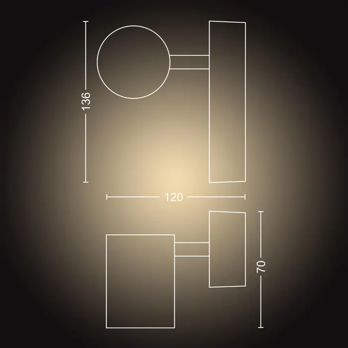 ADORE PHILIPS HUE LED reflektor SINGLE SPOT bijeli 1XGU10 230V + Dimmer Switch