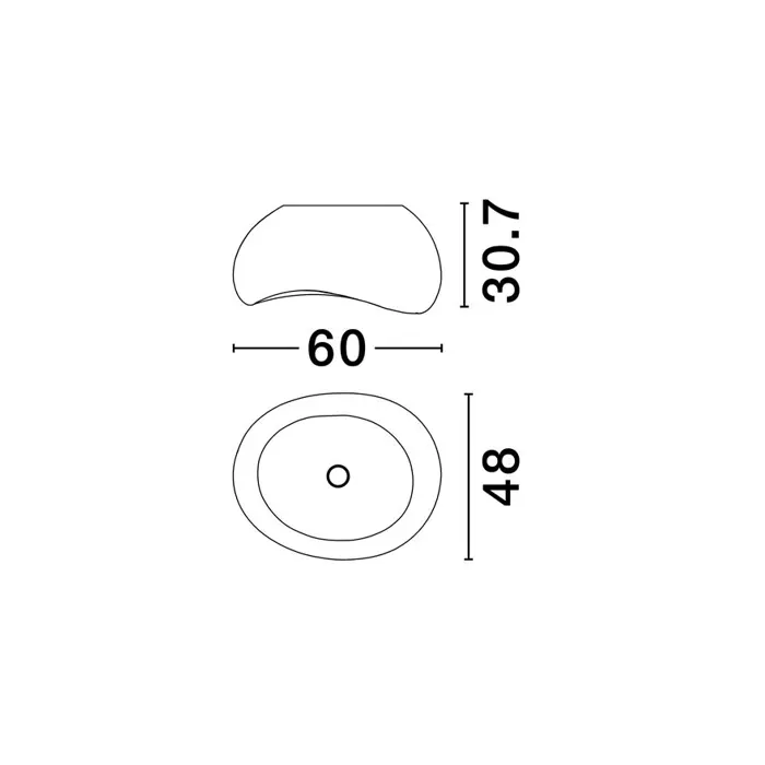 AERE STROPNA SVJETILJKA 1XE27 12W 230V FI 60 IP20 BIJELA