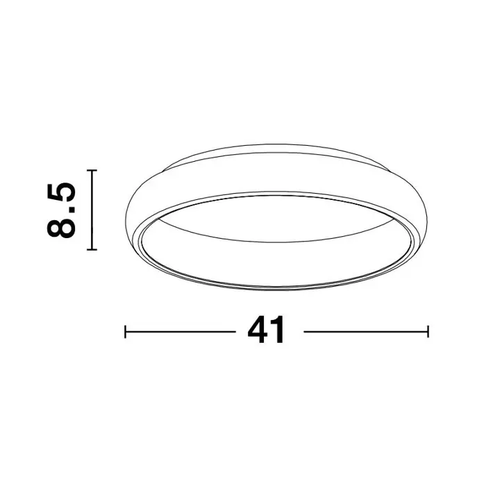 ALBI PLAFONSKA SVJETILJKA LED 32W/3000K/1952lm/DIMM/IP20/CRNA